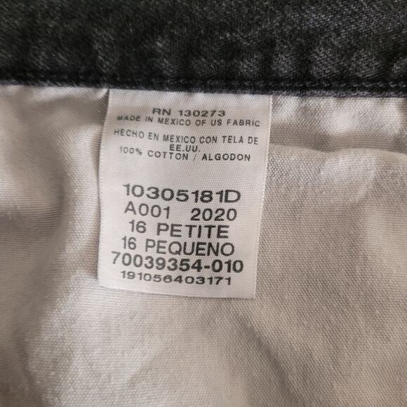 Vntg Lee Relaxed Fit Straight Leg Jeans Sz 16P Petite 100% Cotton Y2K Heritage - Picture 7 of 8